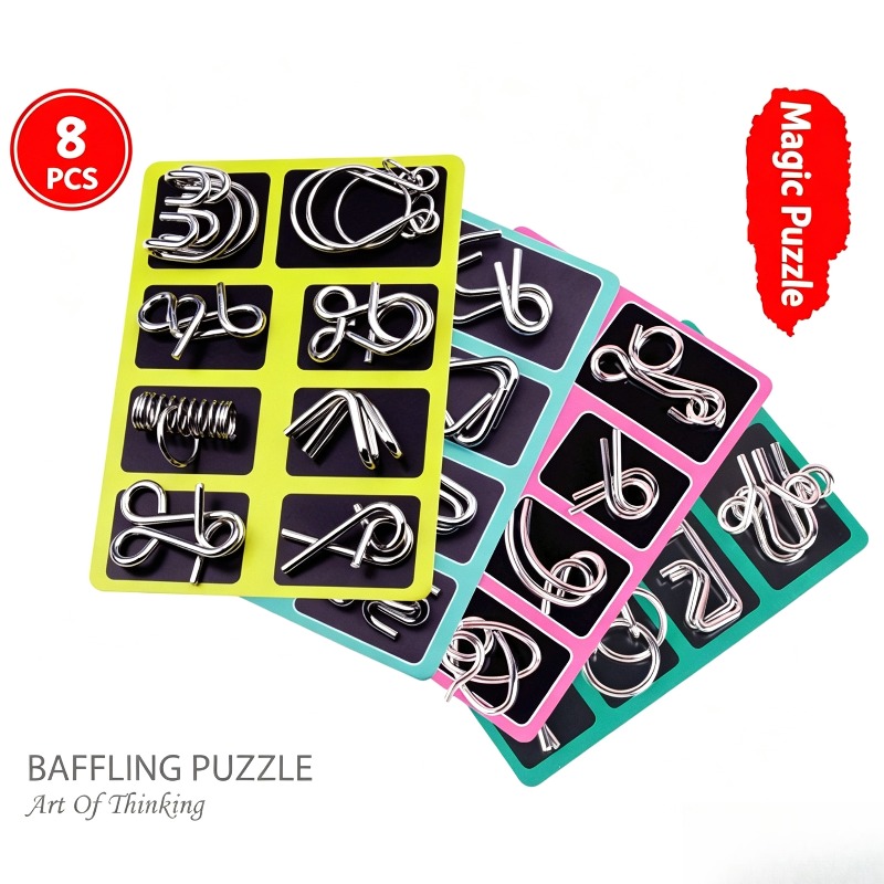 8 Pieces Metal Puzzle Set Clas - огляд і ціна Party Games Board Game