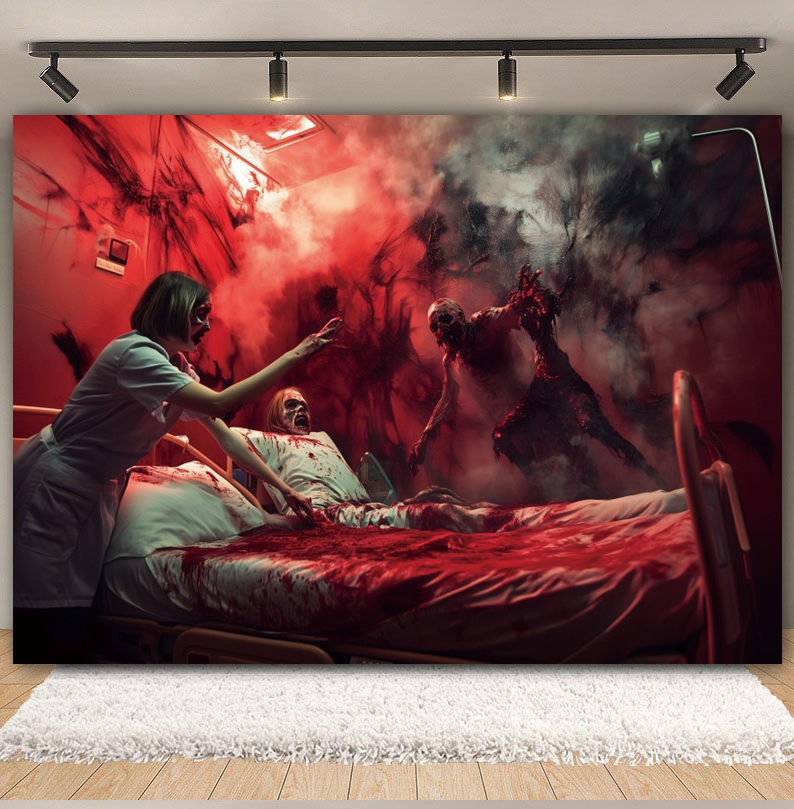 Horror Halloween Decor Backgro - огляд і ціна Party Games Lab