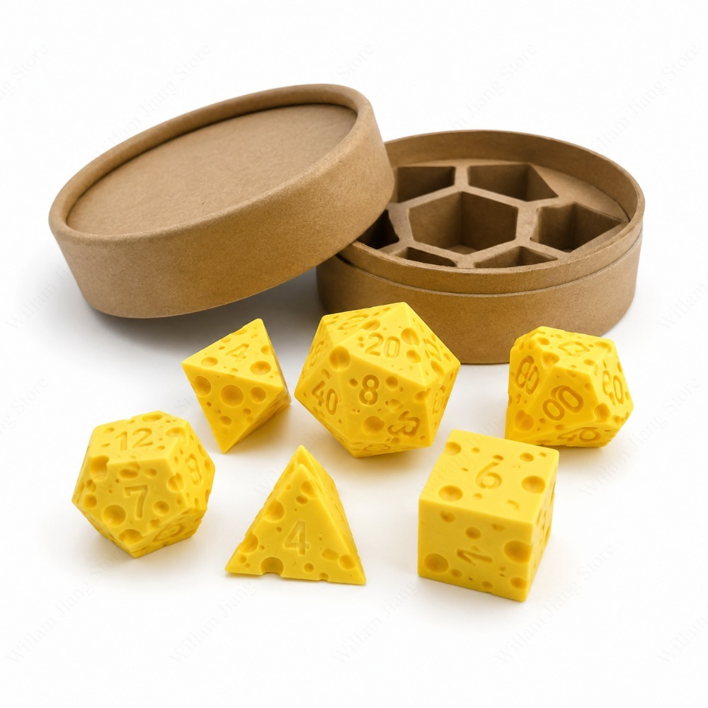 3D Printed Cheese Dice Set wit - огляд і ціна Party Games At Wedding