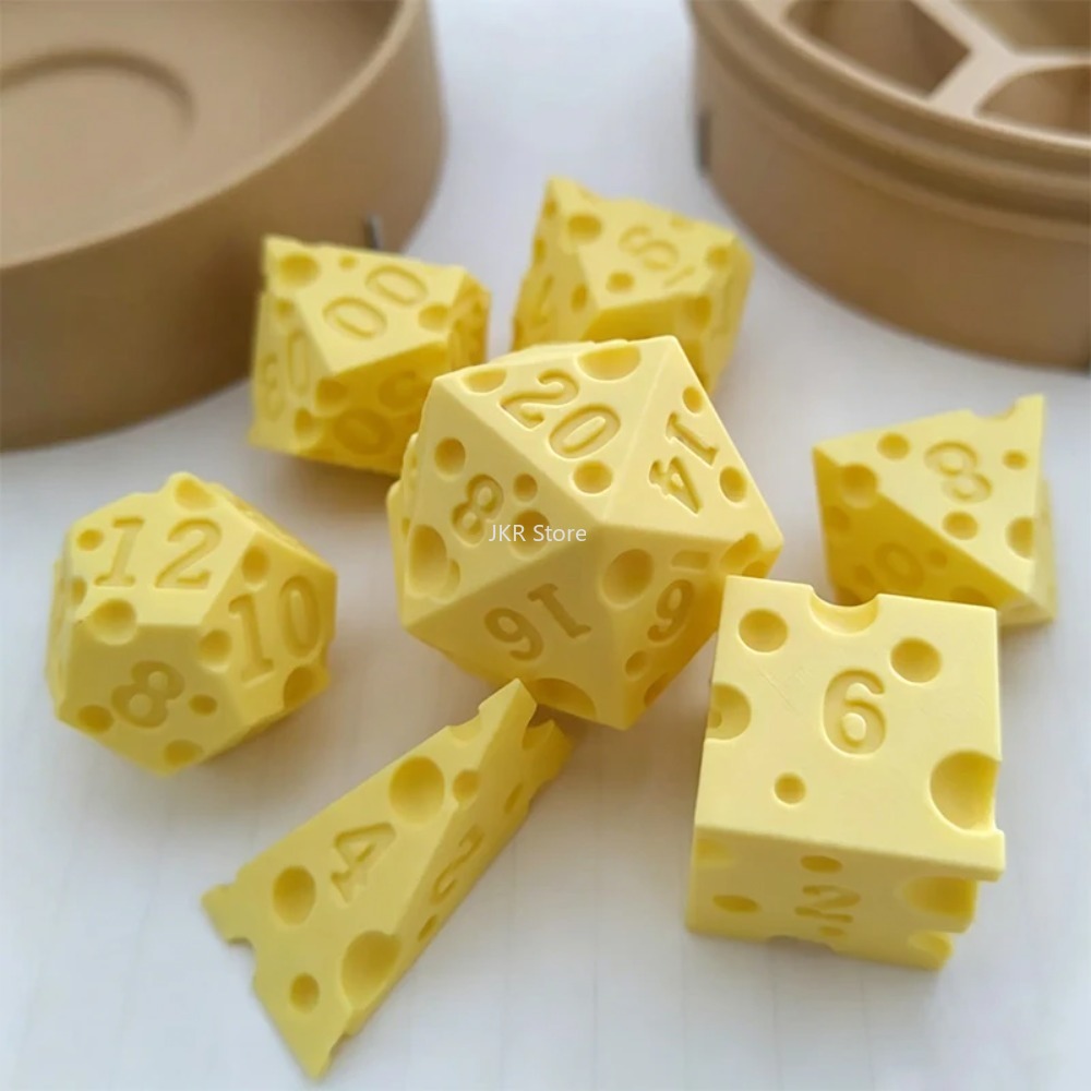 3D Printed Cheese Dice Set wit - огляд і ціна Party Games At Wedding