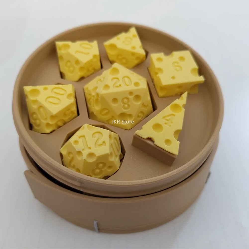 3D Printed Cheese Dice Set wit - огляд і ціна Party Games At Wedding