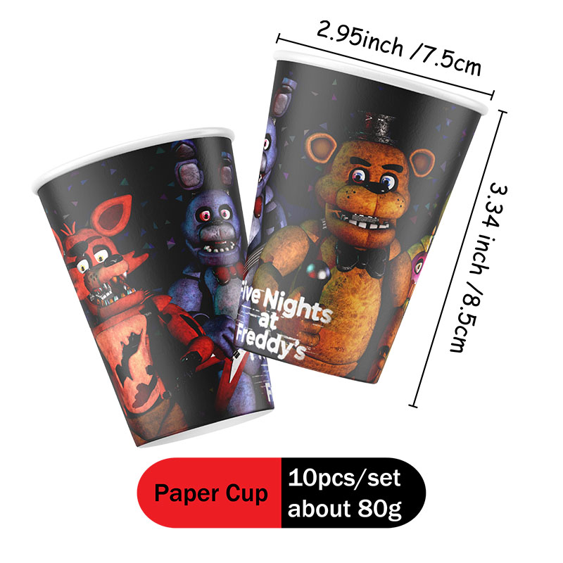 FNAF Themed Paper Plate Cups C - огляд і ціна Party Games At Wedding